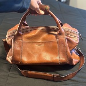Tecovas Leather Duffle Bag - Unused with Shoulder Strap